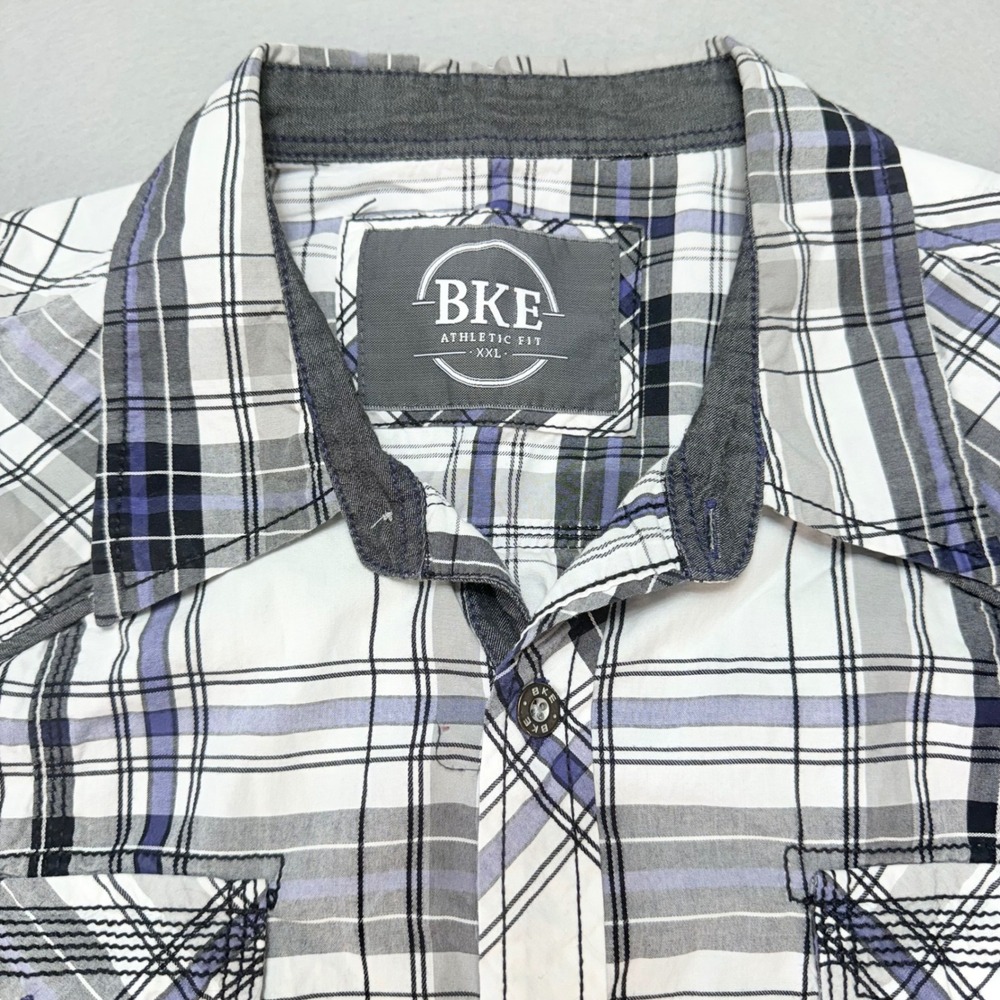 BKE Athletic Fit Plaid Button Up Shirt Casual XXL,‎ Fashion, Preppy, Work